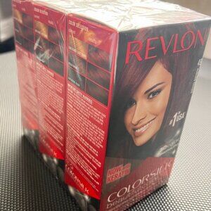 REVLON ColorSilk Beautiful Permanent Hair Color 49 Auburn Brown (three packages)